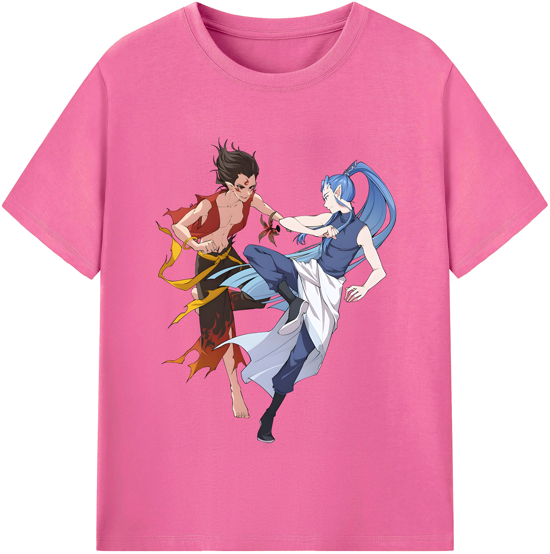 （画像用） Ne Zha 2 ナタ 魔童の大暴れ レディースカジュアルプリントTシャツ（綿100％）